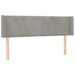 Tête de lit à LED Gris clair 147x16x78/88 cm Velours - Photo n°1