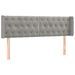 Tête de lit à LED Gris clair 147x16x78/88 cm Velours - Photo n°1