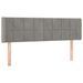 Tête de lit à LED Gris clair 147x16x78/88 cm Velours - Photo n°1