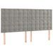 Tête de lit à LED Gris clair 200x5x118/128 cm Velours - Photo n°1