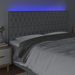 Tête de lit à LED Gris clair 200x7x118/128 cm Tissu - Photo n°3