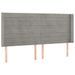 Tête de lit à LED Gris clair 203x16x118/128 cm Velours - Photo n°1