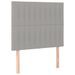 Tête de lit à LED Gris clair 80x5x118/128 cm Tissu - Photo n°1