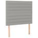 Tête de lit à LED Gris clair 80x5x118/128 cm Tissu - Photo n°1