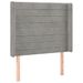 Tête de lit à LED Gris clair 93x16x118/128 cm Velours - Photo n°1
