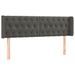 Tête de lit à LED Gris foncé 147x16x78/88 cm Velours - Photo n°1
