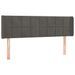 Tête de lit à LED Gris foncé 147x16x78/88 cm Velours - Photo n°1