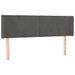Tête de lit à LED Gris foncé 147x16x78/88 cm Velours - Photo n°1