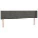 Tête de lit à LED Gris foncé 163x16x78/88 cm Velours - Photo n°1