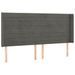 Tête de lit à LED Gris foncé 183x16x118/128 cm Velours - Photo n°1