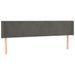 Tête de lit à LED Gris foncé 183x16x78/88 cm Velours - Photo n°1