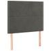 Tête de lit à LED Gris foncé 80x5x118/128 cm Velours - Photo n°1