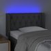 Tête de lit à LED Gris foncé 83x16x78/88 cm Tissu - Photo n°4