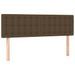 Tête de lit à LED Marron Foncé 144x5x78/88 cm Tissu - Photo n°1