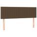 Tête de lit à LED Marron Foncé 144x5x78/88 cm Tissu - Photo n°1
