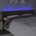 Tête de lit à LED Marron foncé 203x16x78/88 cm Tissu - Photo n°4