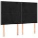 Tête de lit à LED Noir 144x5x118/128 cm Velours - Photo n°1
