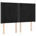 Tête de lit à LED Noir 147x16x118/128 cm Velours - Photo n°1