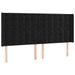 Tête de lit à LED Noir 163x16x118/128 cm Velours - Photo n°1