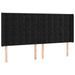 Tête de lit à LED Noir 183x16x118/128 cm Velours - Photo n°1