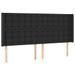 Tête de lit à LED Noir 203x16x118/128 cm Similicuir - Photo n°1