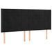Tête de lit à LED Noir 203x16x118/128 cm Velours - Photo n°1