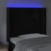 Tête de lit à LED Noir 83x16x118/128 cm Velours - Photo n°4