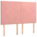 Tête de lit à LED Rose 144x5x118/128 cm Velours - Photo n°1