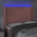 Tête de lit à LED Rose 147x16x118/128 cm Velours - Photo n°4