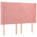 Tête de lit à LED Rose 147x16x118/128 cm Velours - Photo n°1