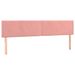 Tête de lit à LED Rose 180x5x78/88 cm Velours - Photo n°1