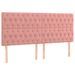 Tête de lit à LED Rose 180x7x118/128 cm Velours - Photo n°1