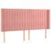 Tête de lit à LED Rose 183x16x118/128 cm Velours - Photo n°1