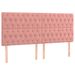 Tête de lit à LED Rose 200x7x118/128 cm Velours - Photo n°1
