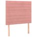 Tête de lit à LED Rose 90x5x118/128 cm Velours - Photo n°1