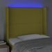 Tête de lit à LED Vert 103x16x118/128 cm Tissu - Photo n°4