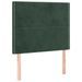 Tête de lit à LED Vert foncé 100x5x118/128 cm Velours - Photo n°1