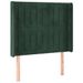 Tête de lit à LED Vert foncé 103x16x118/128 cm Velours - Photo n°1