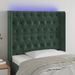 Tête de lit à LED Vert foncé 103x16x118/128 cm Velours - Photo n°1
