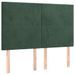 Tête de lit à LED Vert foncé 144x5x118/128 cm Velours - Photo n°1