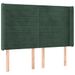 Tête de lit à LED Vert foncé 147x16x118/128 cm Velours - Photo n°1