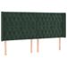 Tête de lit à LED Vert foncé 183x16x118/128 cm Velours - Photo n°1