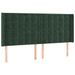 Tête de lit à LED Vert foncé 203x16x118/128 cm Velours - Photo n°1
