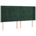 Tête de lit à LED Vert foncé 203x16x118/128 cm Velours - Photo n°1