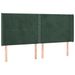 Tête de lit à LED Vert foncé 203x16x118/128 cm Velours - Photo n°1