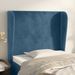 Tête de lit avec oreilles Bleu foncé 103x23x118/128 cm Velours - Photo n°1