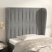 Tête de lit avec oreilles Gris clair 103x23x118/128 cm Velours - Photo n°1