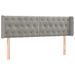 Tête de lit avec oreilles Gris clair 147x16x78/88 cm Velours - Photo n°1