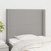 Tête de lit avec oreilles Gris clair 83x16x118/128 cm Tissu - Photo n°1