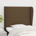 Tête de lit avec oreilles Marron foncé 83x23x118/128 cm Tissu - Photo n°1